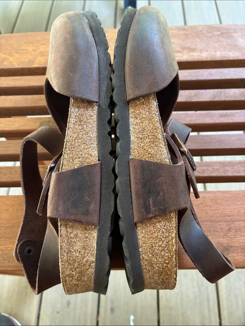 Birkenstock Messina Mary Jane sandals shoes in brown habana leather - Picture 5 of 7